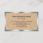 Tan Leather Wheel Alignment Autobandenwinkel Visitekaartje (Achterkant)