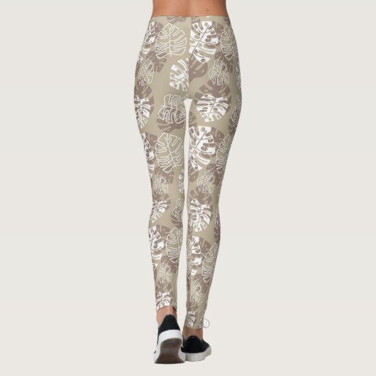 Tan Leaves Leggings (Achterkant)