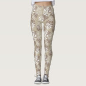 Tan Leaves Leggings (Voorkant)