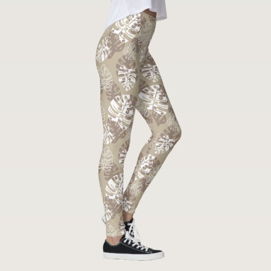Tan Leaves Leggings (Rechts)