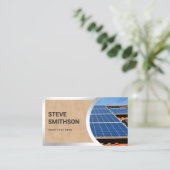 Tan-leder-staaldakpanelen voor zonneschermen visitekaartje (Staand voorkant)