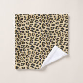 Tan Leopard Print Bad Handdoek (Wasdoekje)