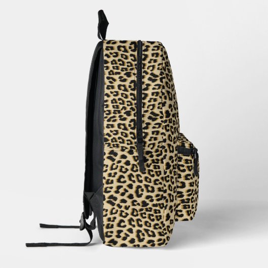 Tan Leopard Print Bedrukte Rugzak (Links)