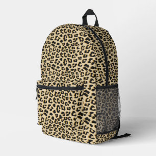 Tan Leopard Print Bedrukte Rugzak