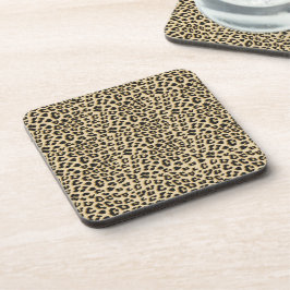 Tan Leopard Print Bier Onderzetter