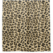 Tan Leopard Print Douchegordijn (Voorkant)