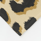 Tan Leopard Print Fleece Deken (Hoek)