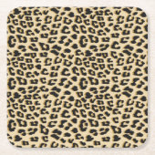 Tan Leopard Print Kartonnen Onderzetters (Voorkant)