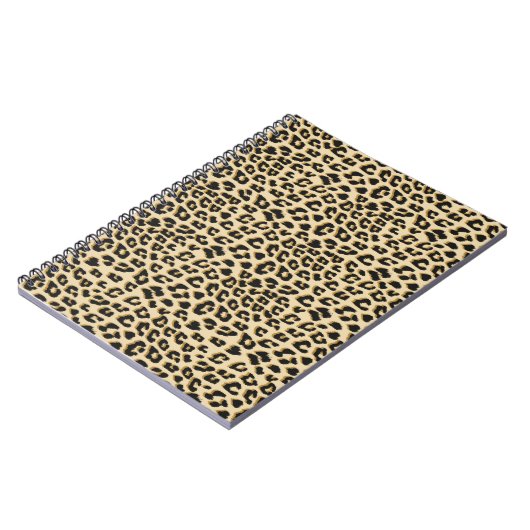 Tan Leopard Print Notitieboek (Linkerzijde)