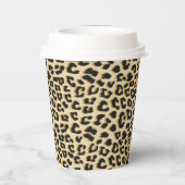 Tan Leopard Print Papieren Bekers (Achterkant)