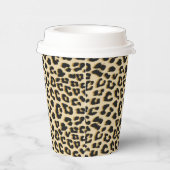 Tan Leopard Print Papieren Bekers (Rechts)