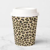 Tan Leopard Print Papieren Bekers (Voorkant)