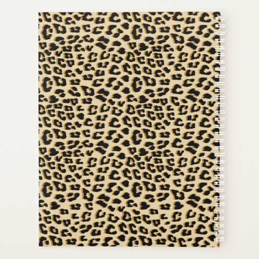 Tan Leopard Print Planner (Achterkant)
