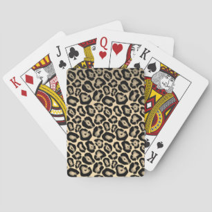 Tan Leopard Print Pokerkaarten