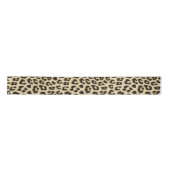 Tan Leopard Print Satijnen Lint (Voorkant)
