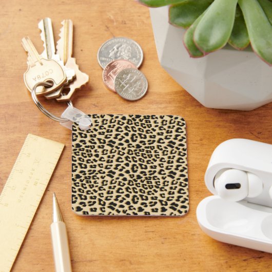Tan Leopard Print Sleutelhanger (Bureau)
