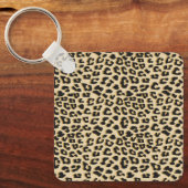 Tan Leopard Print Sleutelhanger (Voorkant)