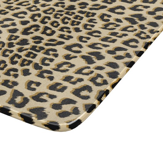 Tan Leopard Print Snijplank (Hoek)