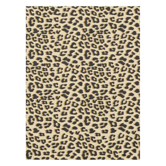 Tan Leopard Print Tafelkleed (Voorkant)