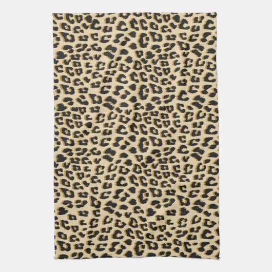 Tan Leopard Print Theedoek (Verticaal)