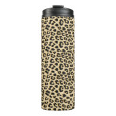 Tan Leopard Print Thermosbeker (Voorkant)