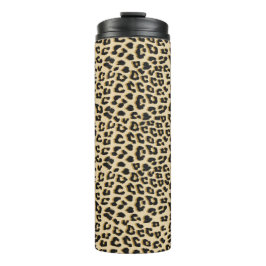 Tan Leopard Print Thermosbeker