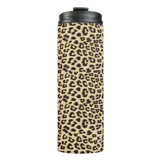 Tan Leopard Print Thermosbeker (Voorkant)