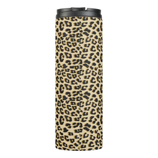 Tan Leopard Print Thermosbeker (Achterkant)