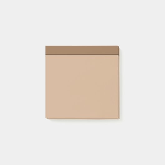 Tan Light Brown Colour Minimalist Post-It Notes (Voorkant)