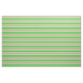 Tan, Lime Green en White Stripes Pattern Stof (Fat Quarter)