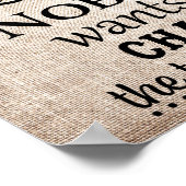 Tan Linen kijk om de toiletpapierruimte te wijzige Poster (Hoek)