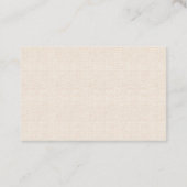 Tan Linen Look Generic Customer Rewards Visitekaartje (Achterkant)