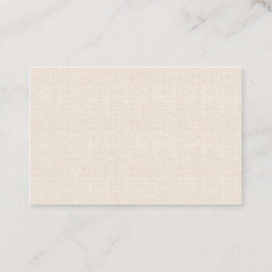 Tan Linen Look Generic Customer Rewards Visitekaartje (Achterkant)