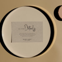 Tan Linen Simple Black Script Weddenschap Details