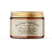 Tan linnen papier stijl cosmetica pot label