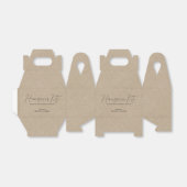 Tan linnen Simple Script Hangover Recovery Kit Bedankdoosjes (Uitgevouwen)