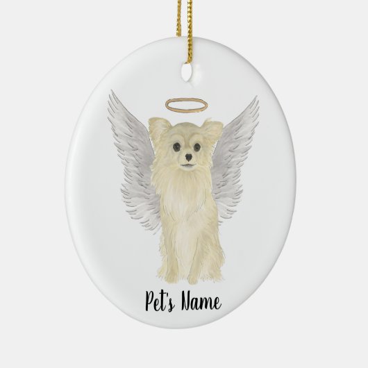 Tan Long Hazard Chihuahua Sympathie Memorial Keramisch Ornament (Rechts)