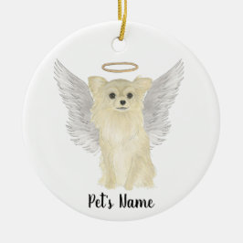 Tan Long Hazard Chihuahua Sympathie Memorial Keramisch Ornament