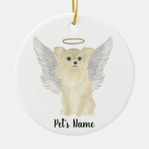 Tan Long Hazard Chihuahua Sympathie Memorial Keramisch Ornament