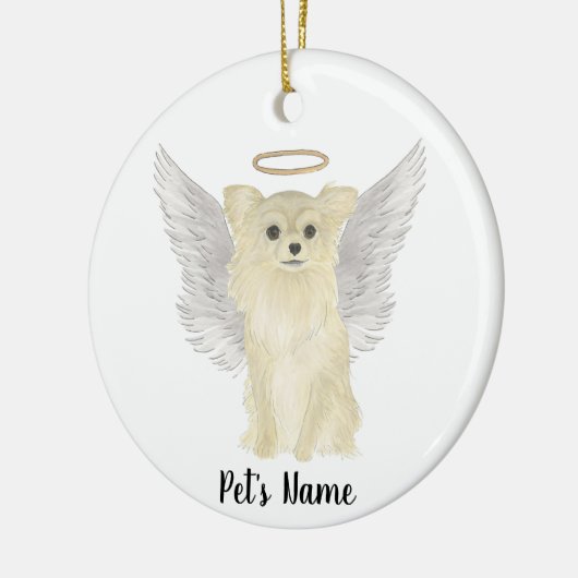 Tan Long Hazard Chihuahua Sympathie Memorial Keramisch Ornament (Links)