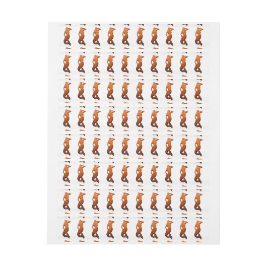 tan look mermaids adreslabel wikkel (Vel)