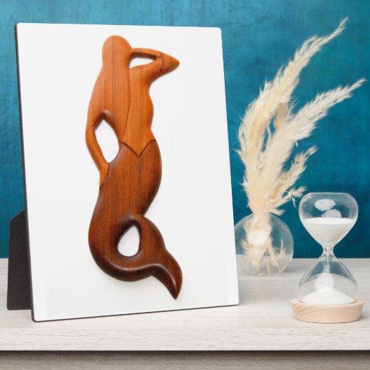 tan look-out-zeemeermin fotoplaat (Zijkant)