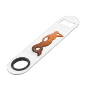 tan look-out-zeemeermin speed flessenopener (Voorkant Gekanteld)