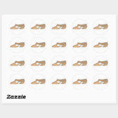 Tan Lyrical Modern Dance Dancer Shoe Shoes Sticker (Vel)
