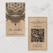 Tan Mandala Yoga Reiki Healing Meditatie Natuurlij Visitekaartje (Voorkant / Achterkant)