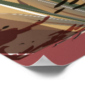 Tan - Marsala Wijn en draai van roze huiden Poster (Hoek)