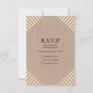 Tan - Marsala Wijn en draai van roze huiden RSVP Kaartje