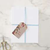 Tan - Marsala Wijn en draai van roze Label van Gif Cadeaulabel (Met Touw)