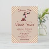 Tan - Marsala-wijntoonstrepen Kaart (Staand voorkant)