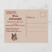 Tan - Marsala Wine en een draai van roze huiden Uitnodiging Briefkaart (Achterkant)